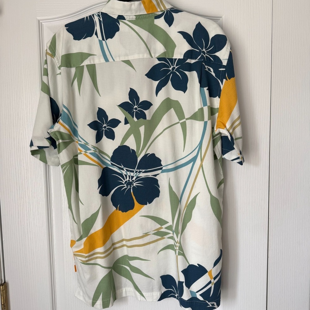 Quiksilver Waterman Shirt Mens Small Split Rock Floral Hawaiian Print NWT - Picture 3 of 9